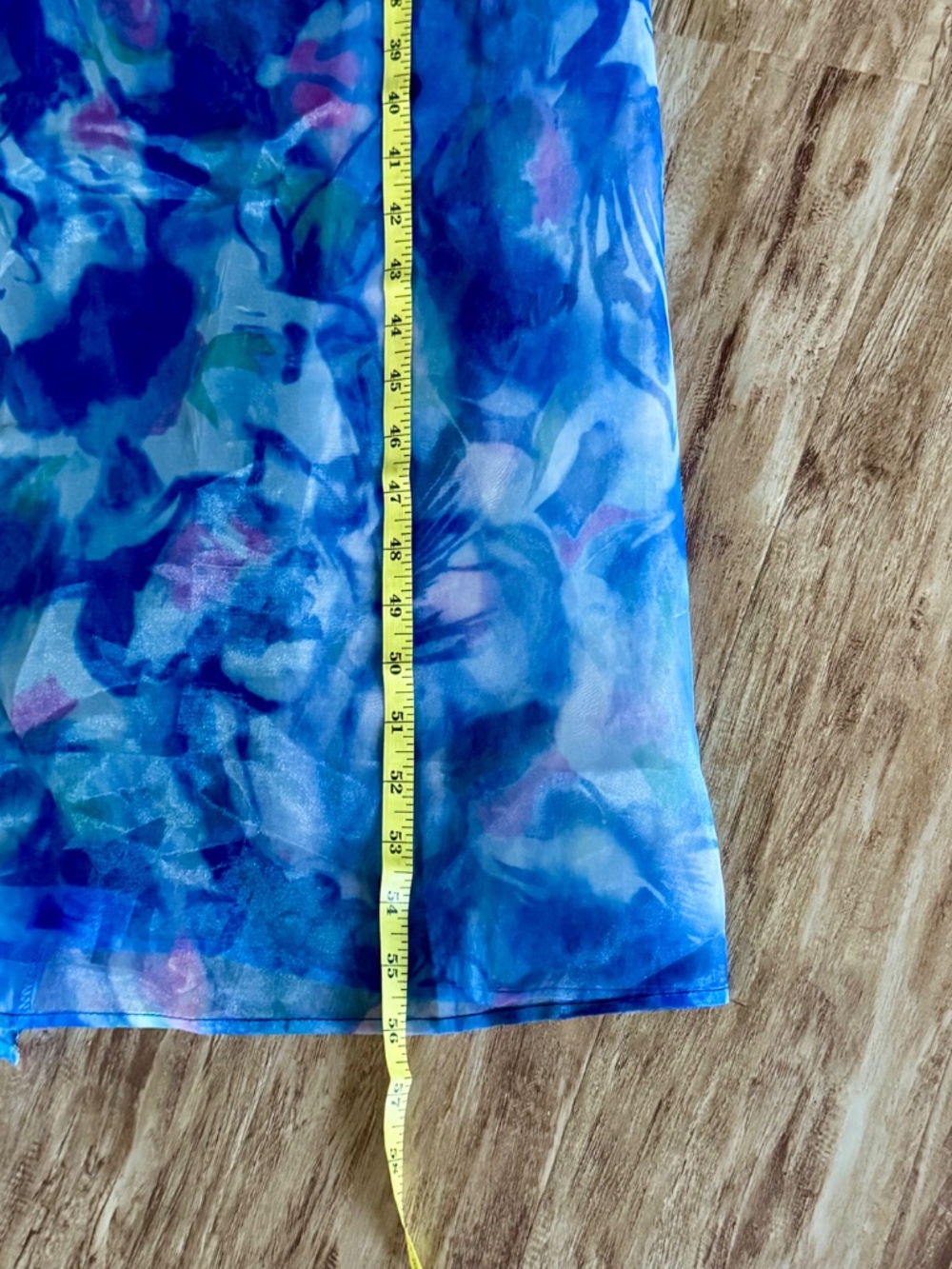 NWT Lulu's Bloom Wildly Maxi Dress Open Back Watercolor Fairy Organza Blue Sz XS - Picture 8 of 16